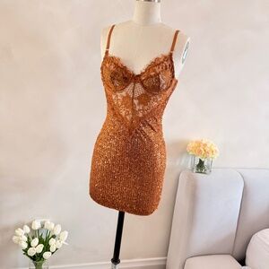 Lace sparkling dress